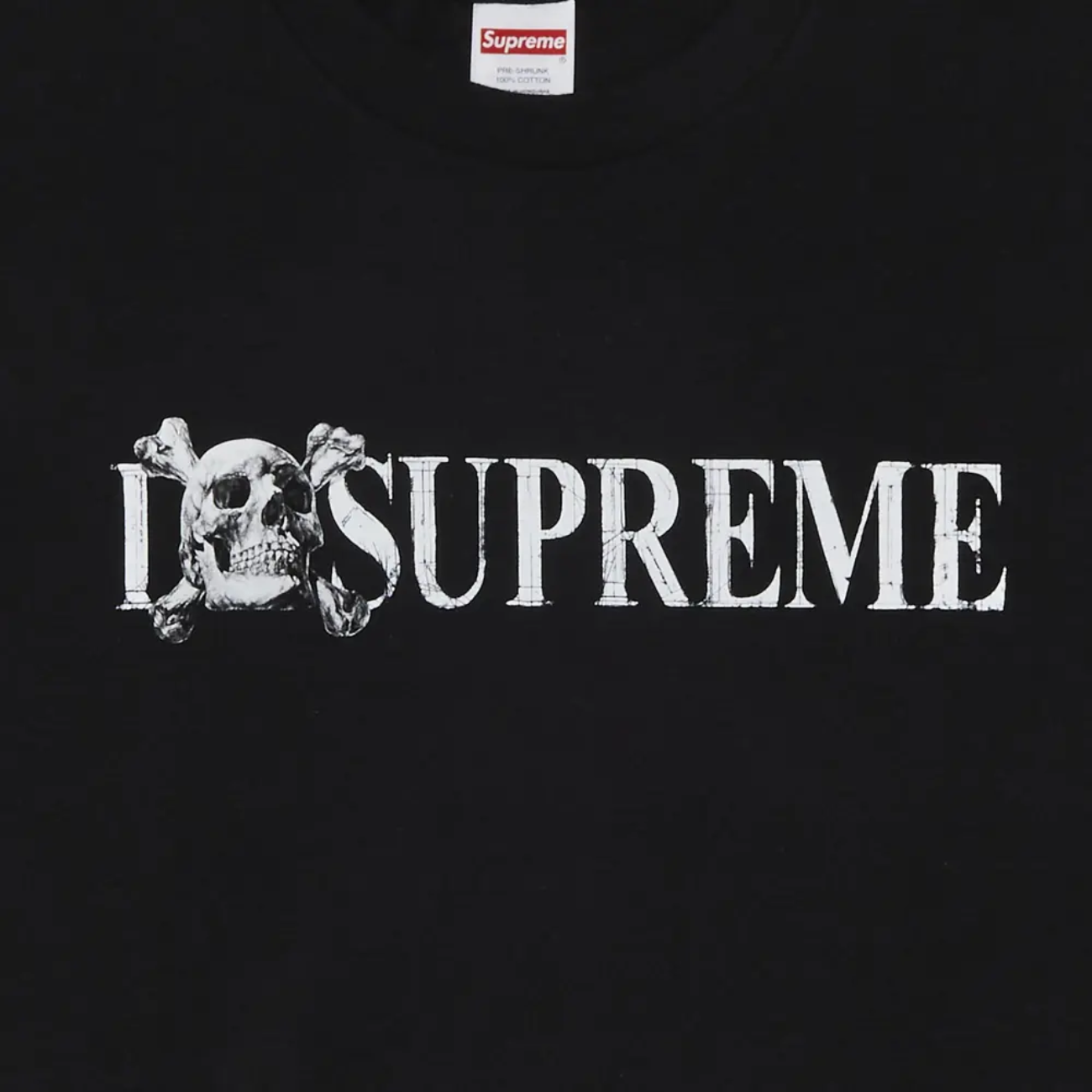 Polera Supreme Skull Black
