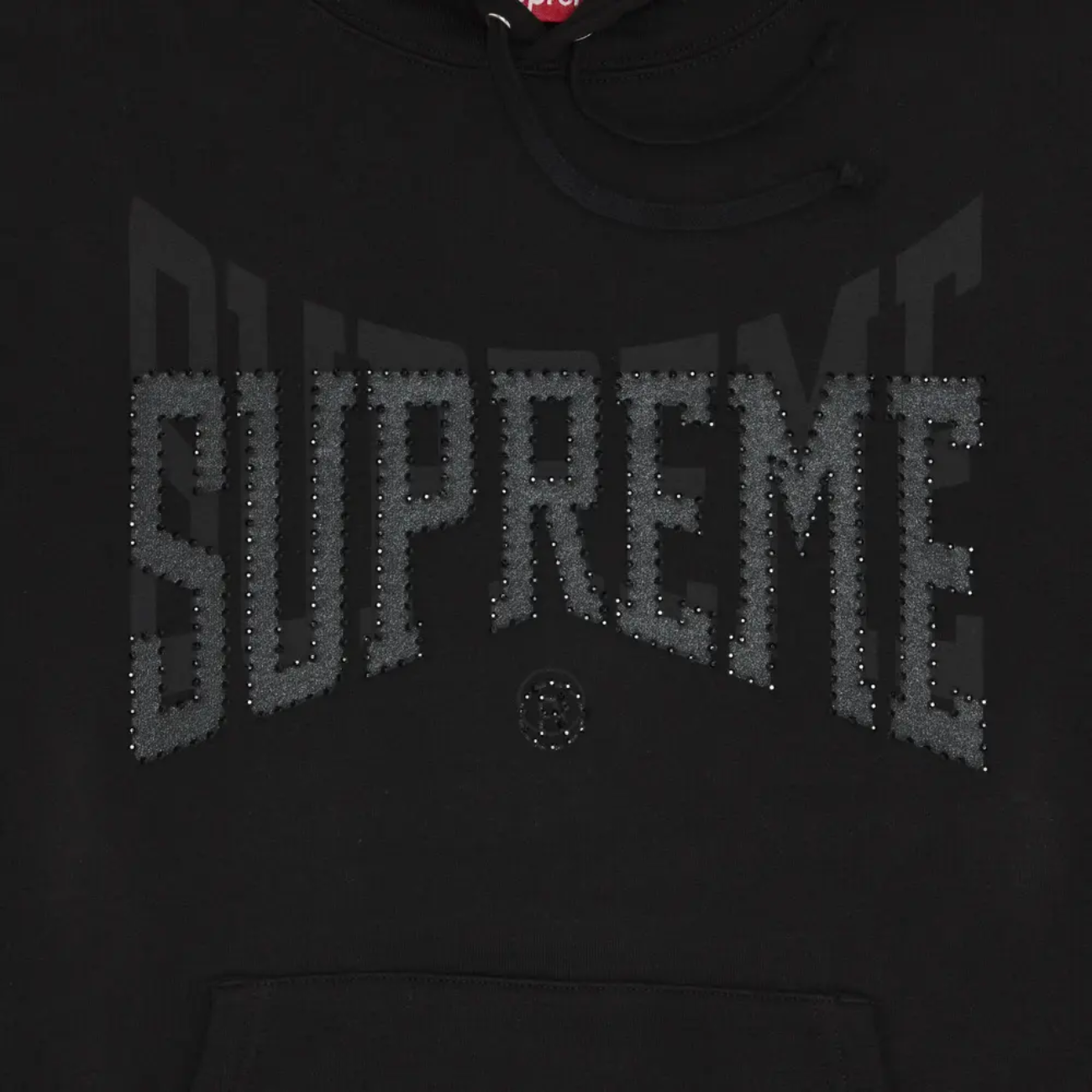 Poleron Supreme Rhinestone Shadow Black