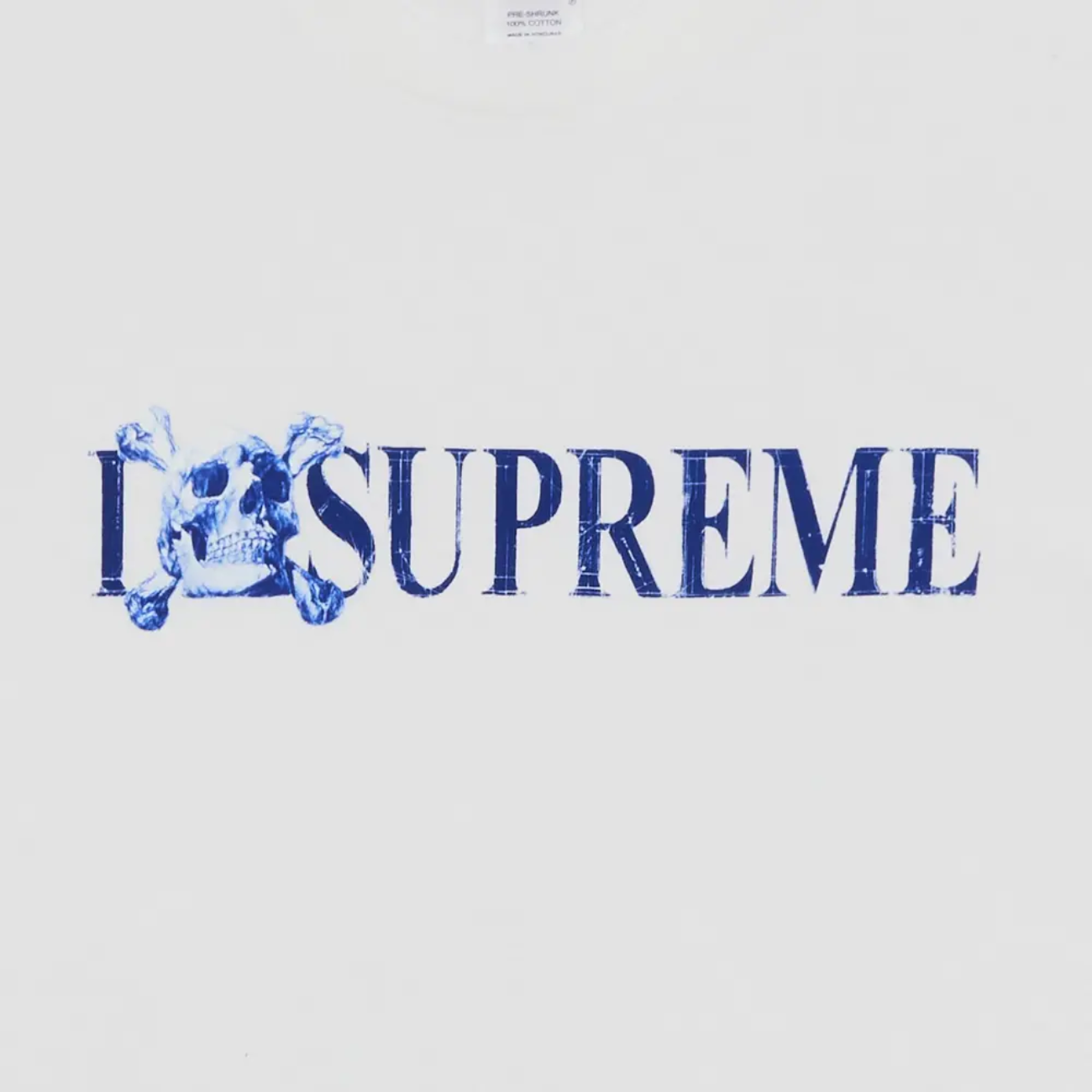 Polera Supreme Skull White