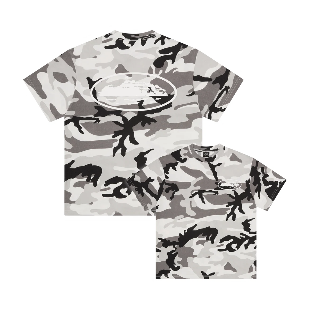 Polera Corteiz Island Puff Print Arctic Camo