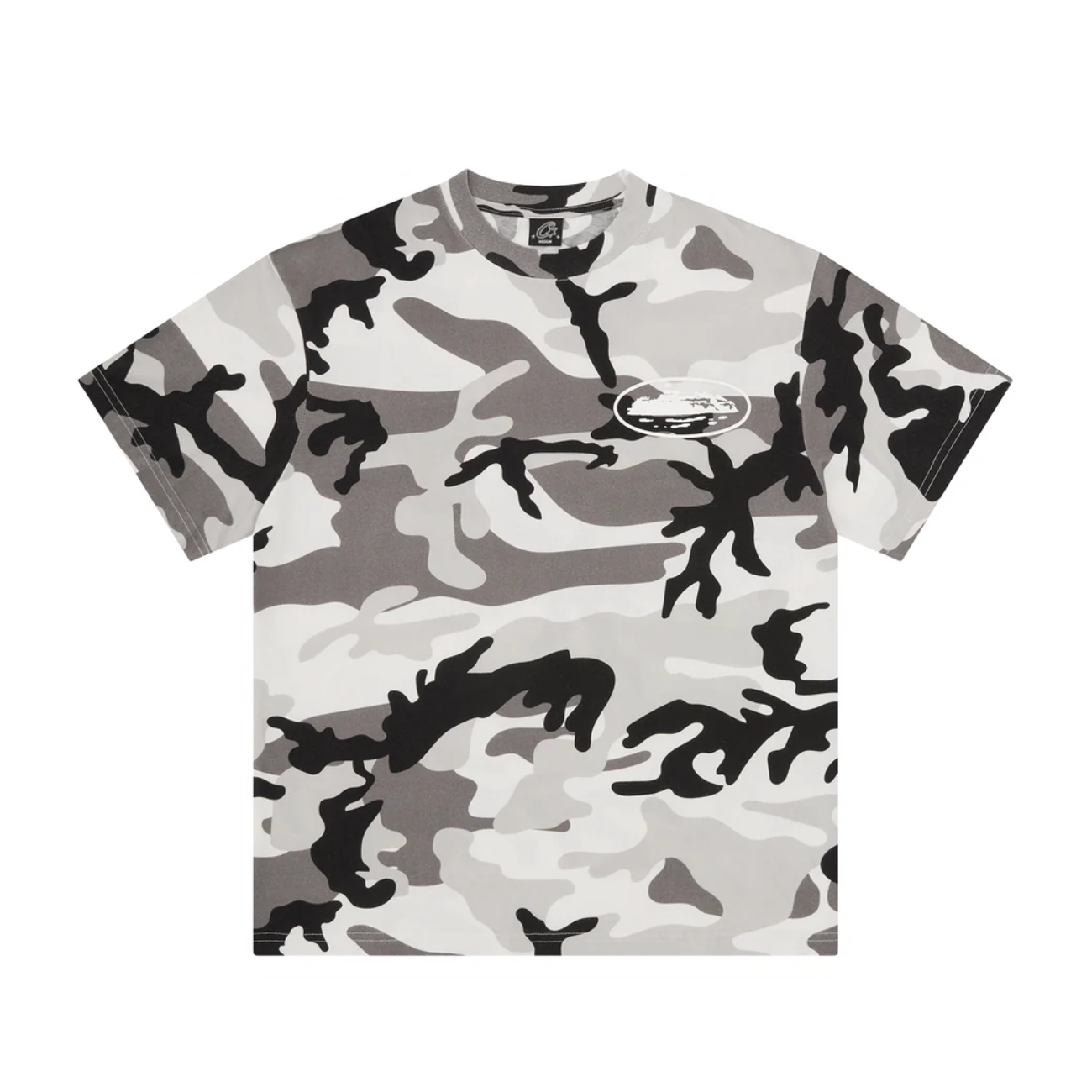 Polera Corteiz Island Puff Print Arctic Camo