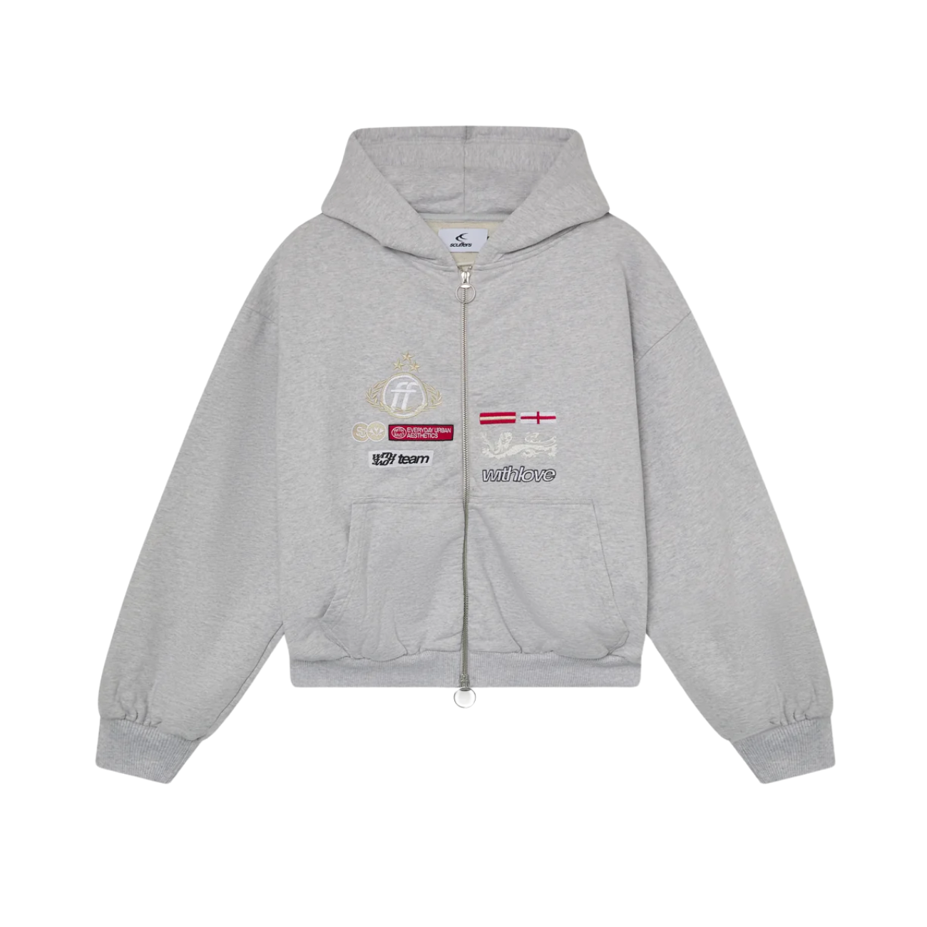 Poleron Scuffers Mayor Light Grey Zipper