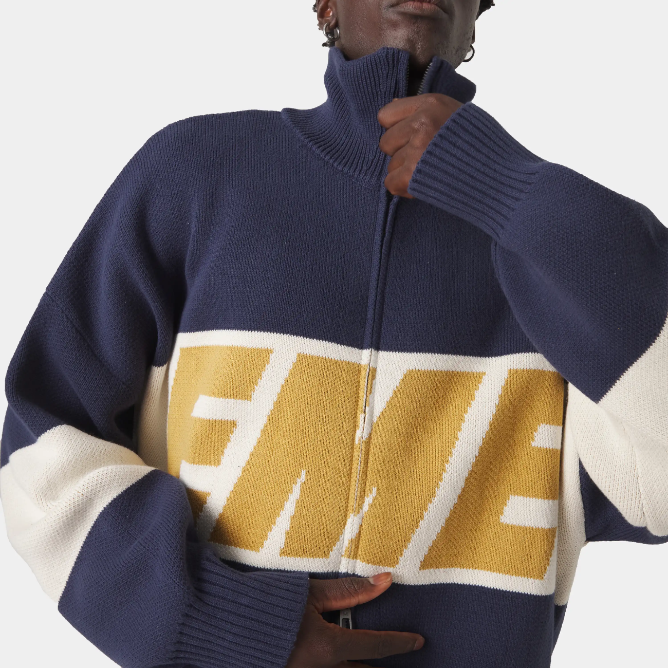 Sweater Eme Studios Thrill Mustard Zipper