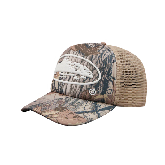 Gorro Corteiz Island Puff Print Trucker Forest Camo
