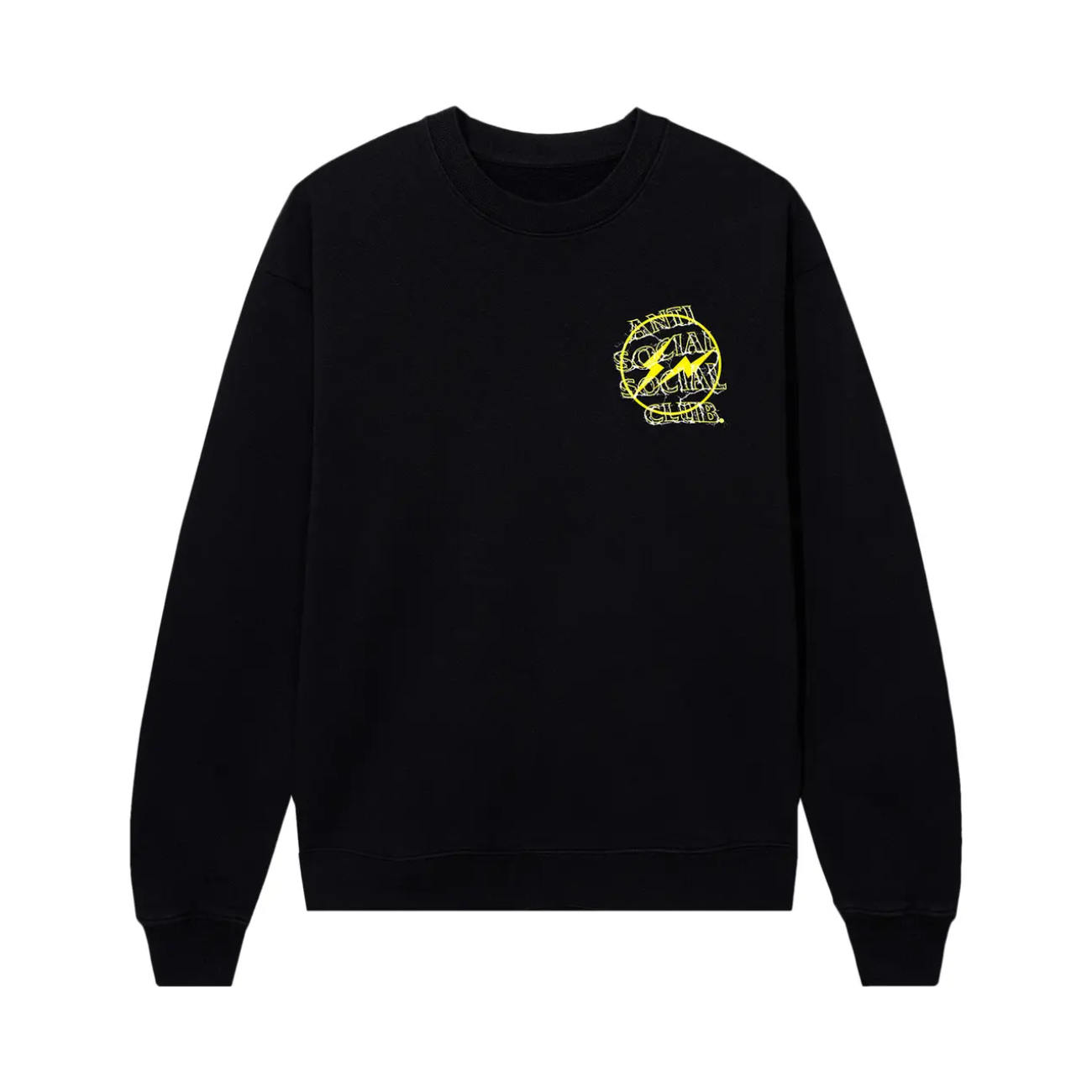 Poleron ASSC x Fragment Bolt Crewneck Black/Yellow