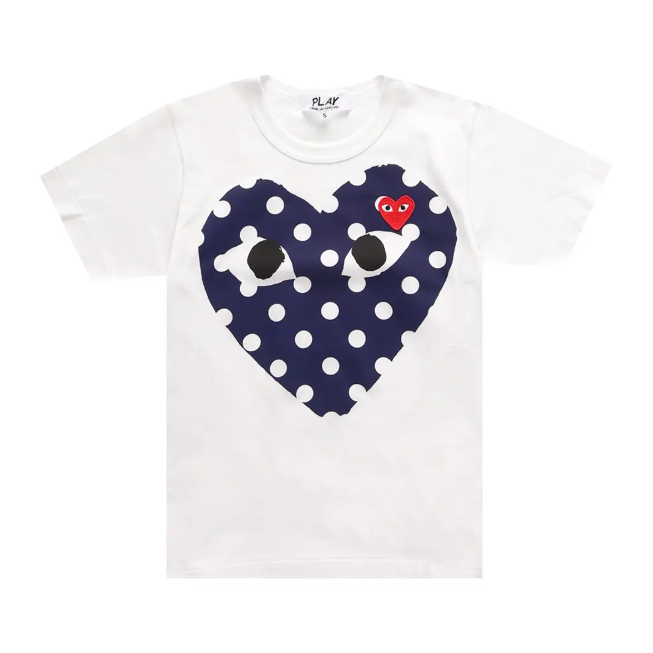 Polera CdG PLAY Polka Dot White
