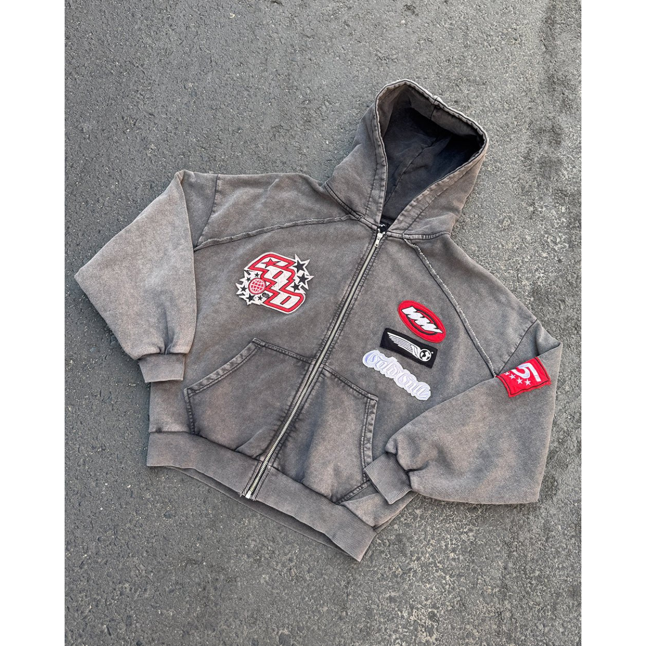 Poleron Cold Culture Walker Zip Washed Black