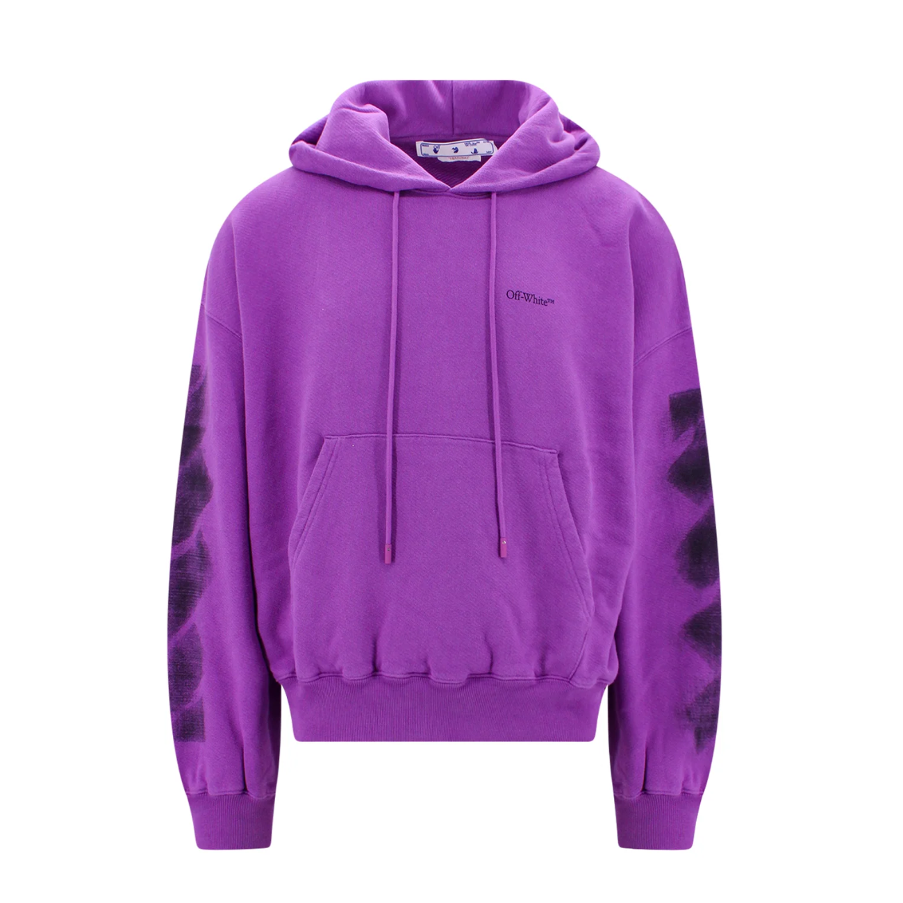 Poleron Off-White Logo Printed Drawstring Purple