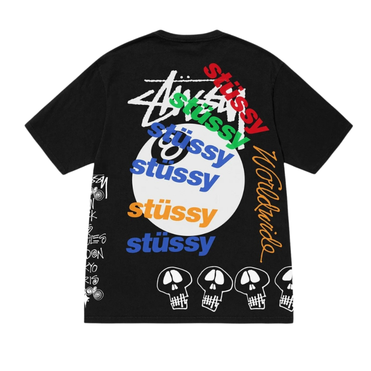 Polera Stussy Test Strike Pigment Dyed Black