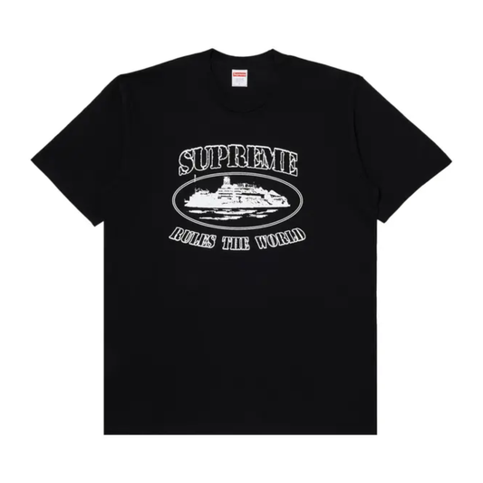 Polera Supreme x Corteiz Rules The World Black - M