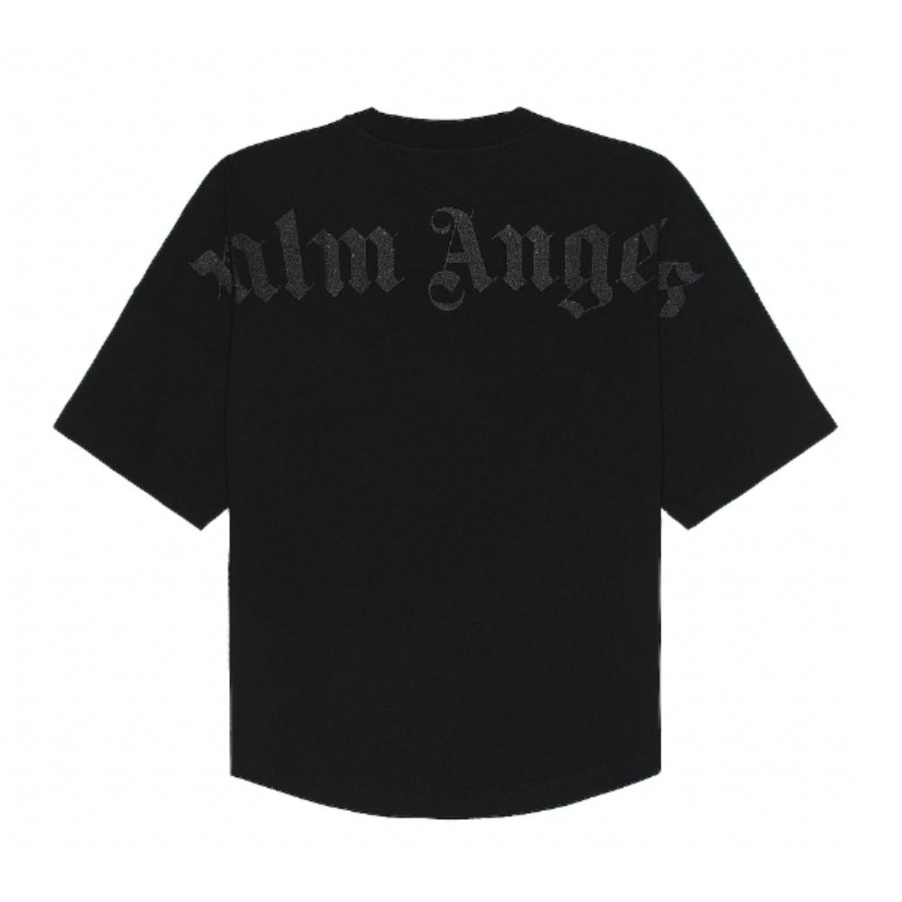 Polera Palm Angels Glitter Classic Logo Over Black