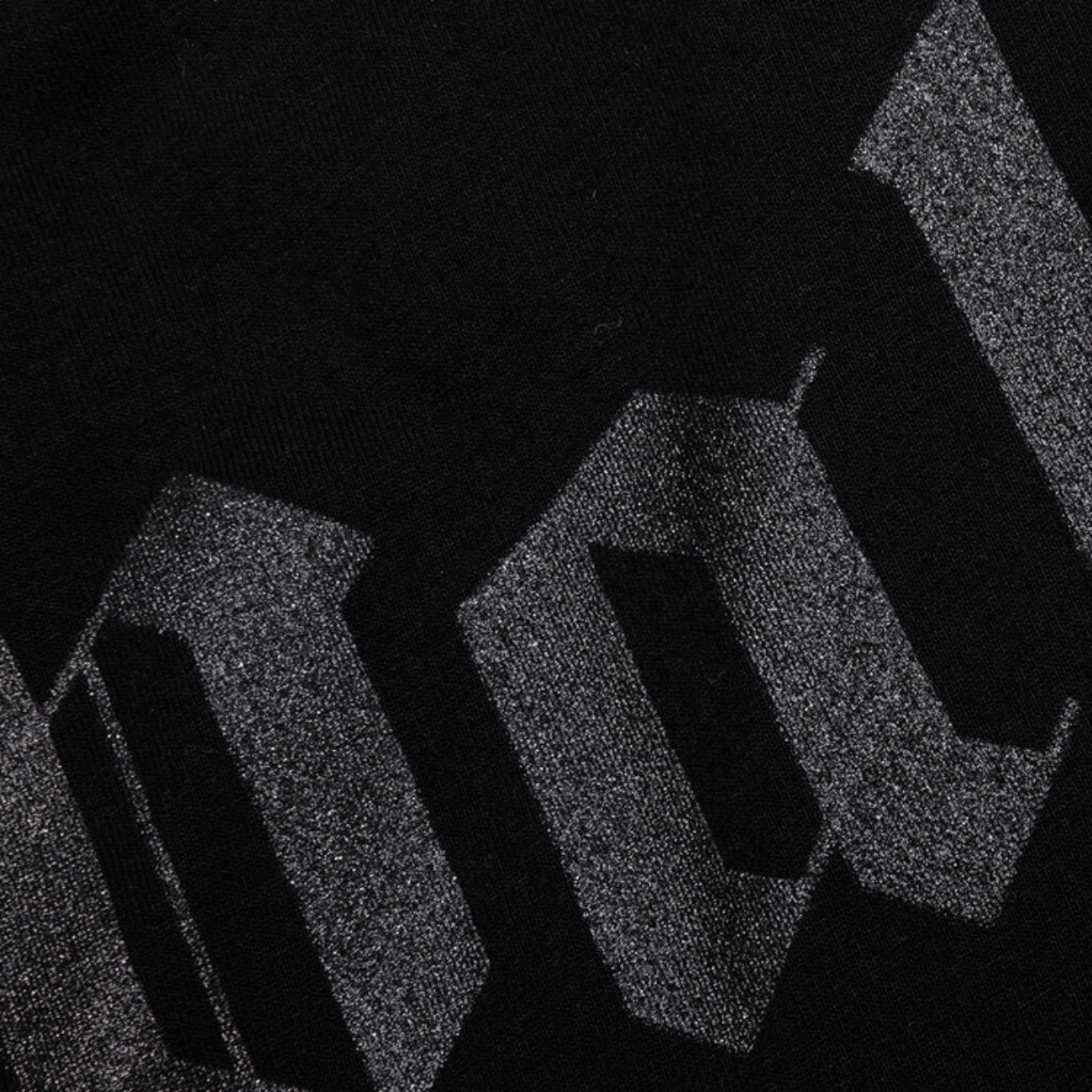 Polera Palm Angels Glitter Classic Logo Over Black