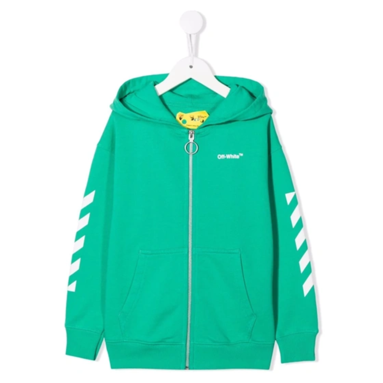 Poleron Off-white KIDS Helvetica Green (6)