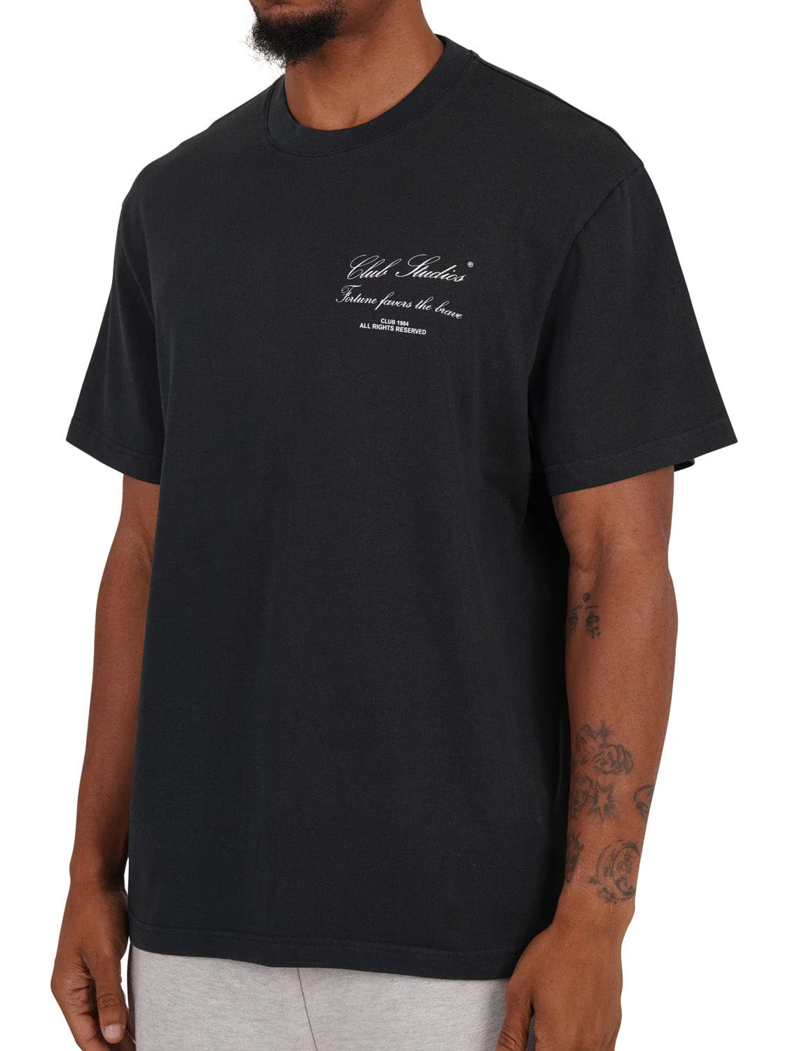Polera Club 1984 Club Studios Washed Black - M