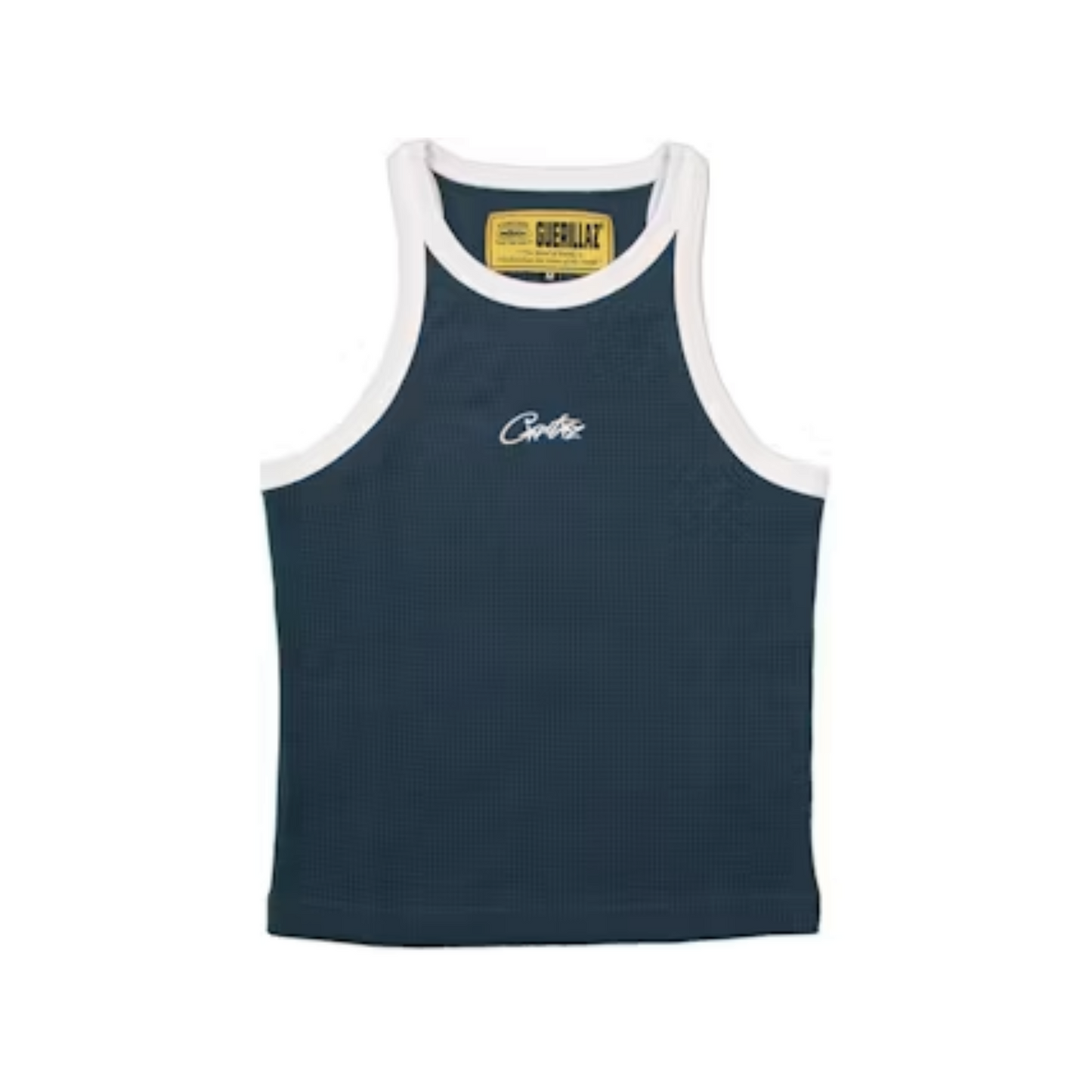 Corteiz Womens Allstarz Contrast Tank Top Navy