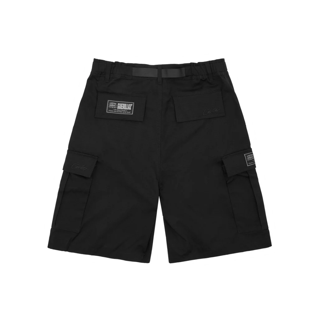 Short Corteiz Alcatraz Cargo Triple Black