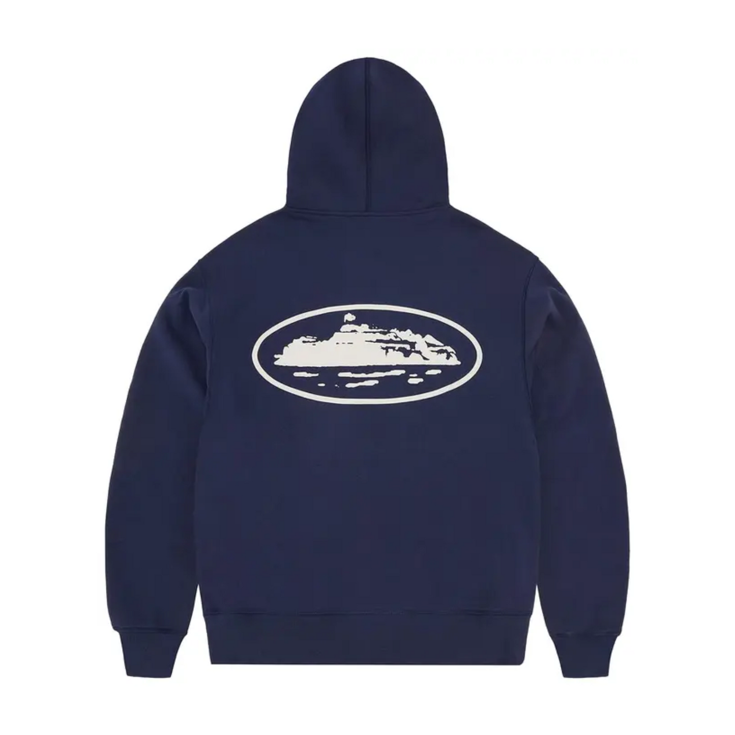 Poleron Corteiz Island Puff Print Zip Navy