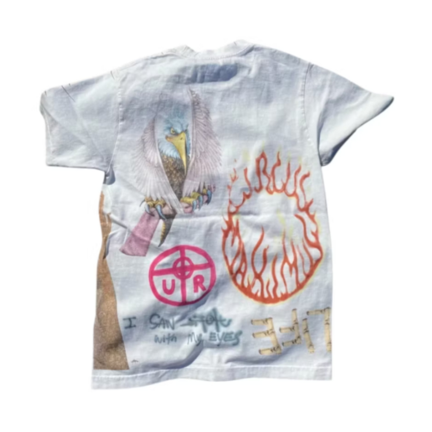 Polera Travis Scott Metlife Tournee Vintage White - XL