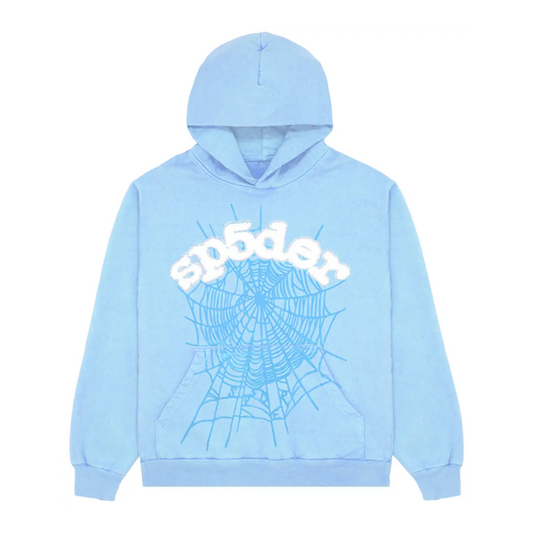 Poleron Sp5der Web Hoodie Sky Blue - XL