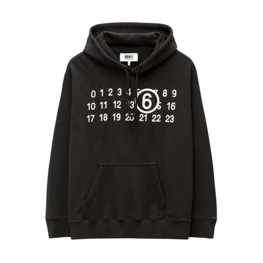 Poleron MM6 Maison Margiela Number Logo Black