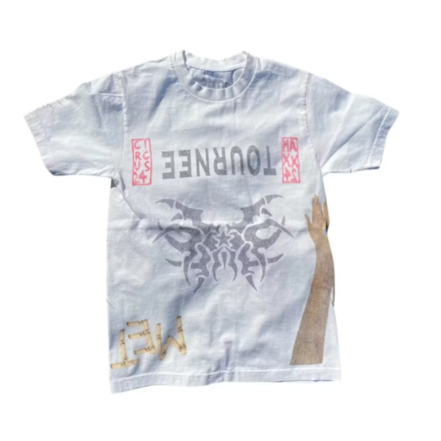 Polera Travis Scott Metlife Tournee Vintage White - XL