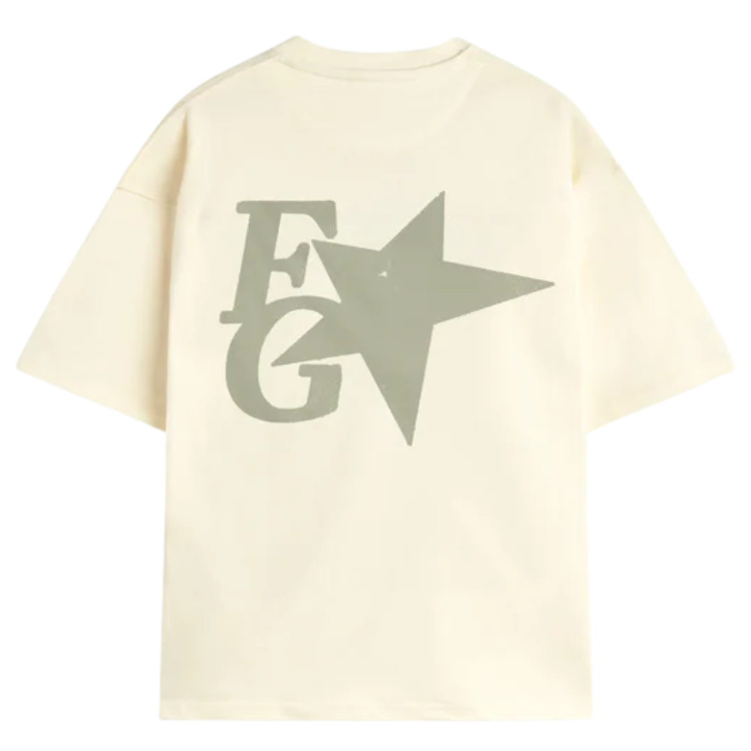 Polera Fake Gods Star Boxy Cream