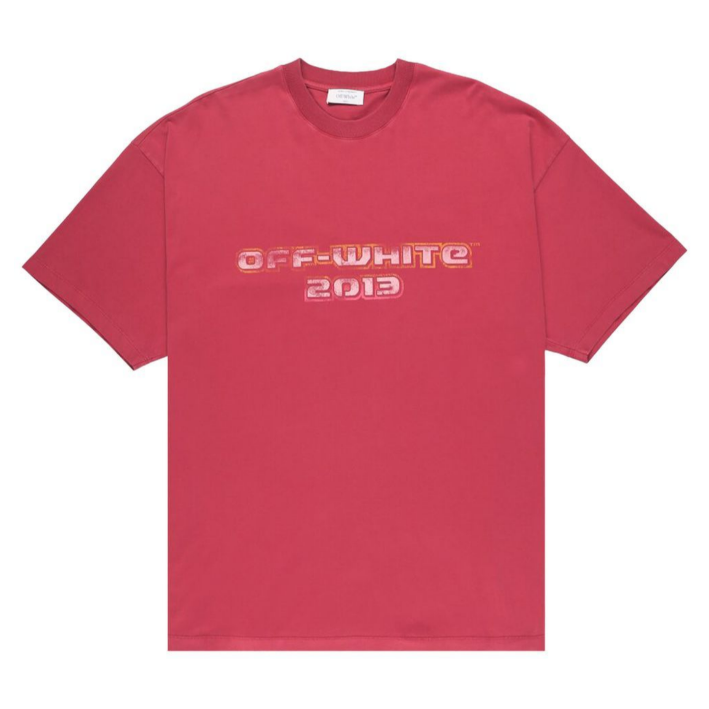 Polera Off-White Digit Bacchus Over Red/Multicolor