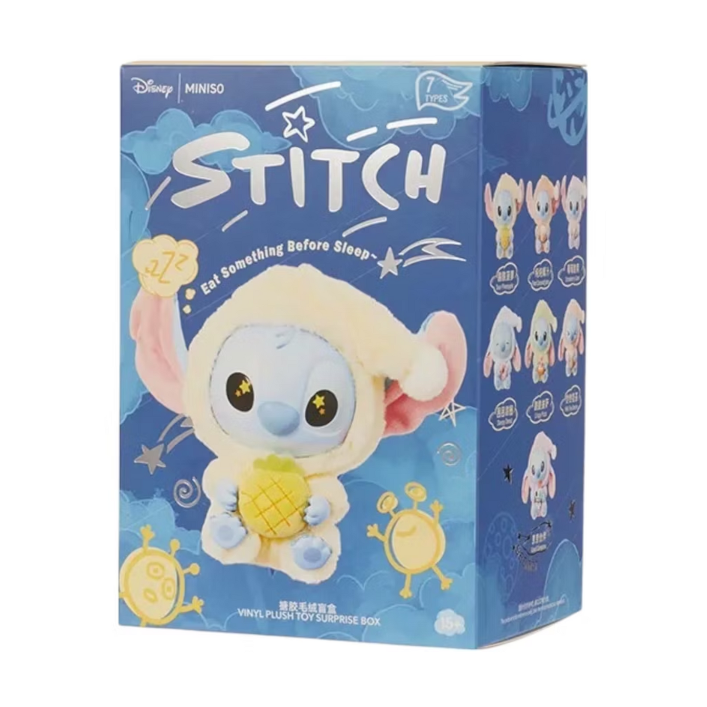 Miniso Top Toy Disney Stitch Eating Something Before Sleep Blind Box