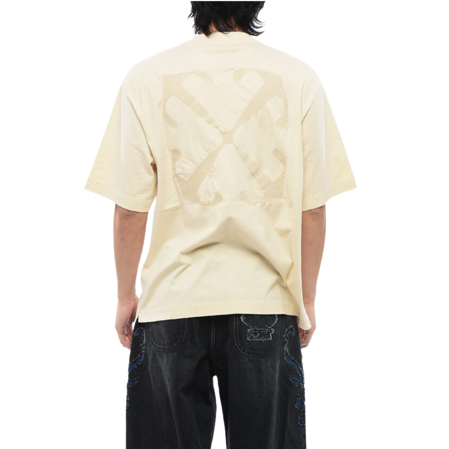 Polera Off-White Arrow Emb Slim S/S Angora White