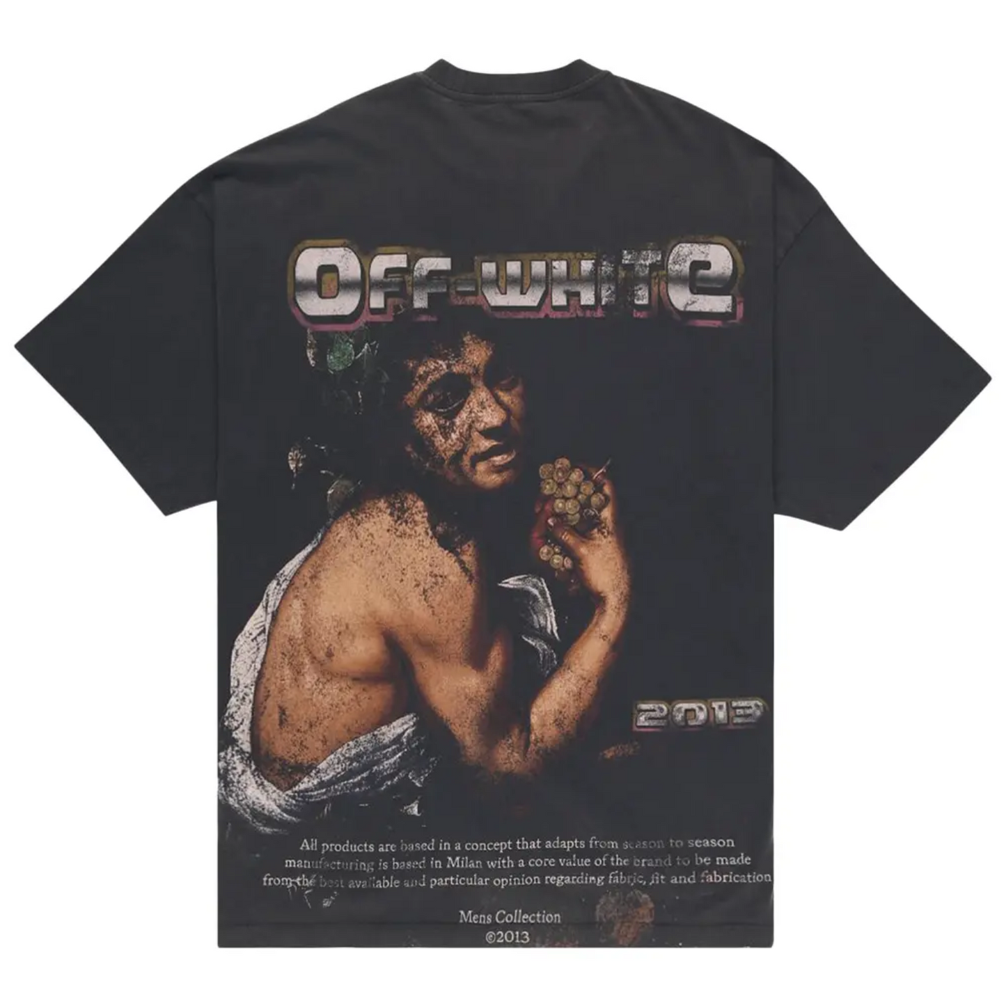 Polera Off-White Digit Bacchus Slim Fit Black/Multicolor - M