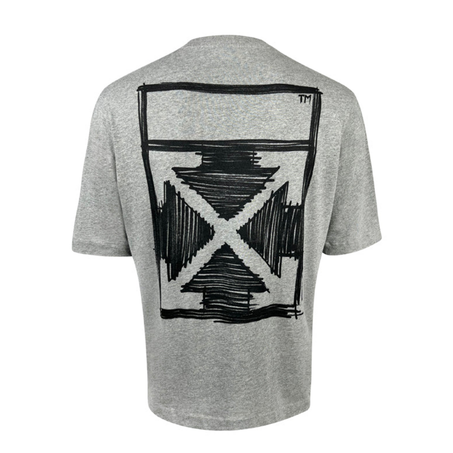 Polera Off-White Negative Mark Over Skate Melange Grey - L