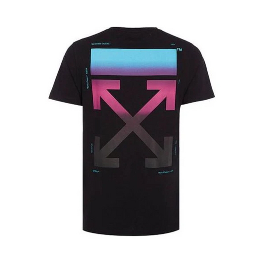 Polera Off-White Gradient S/S Over Multicolor