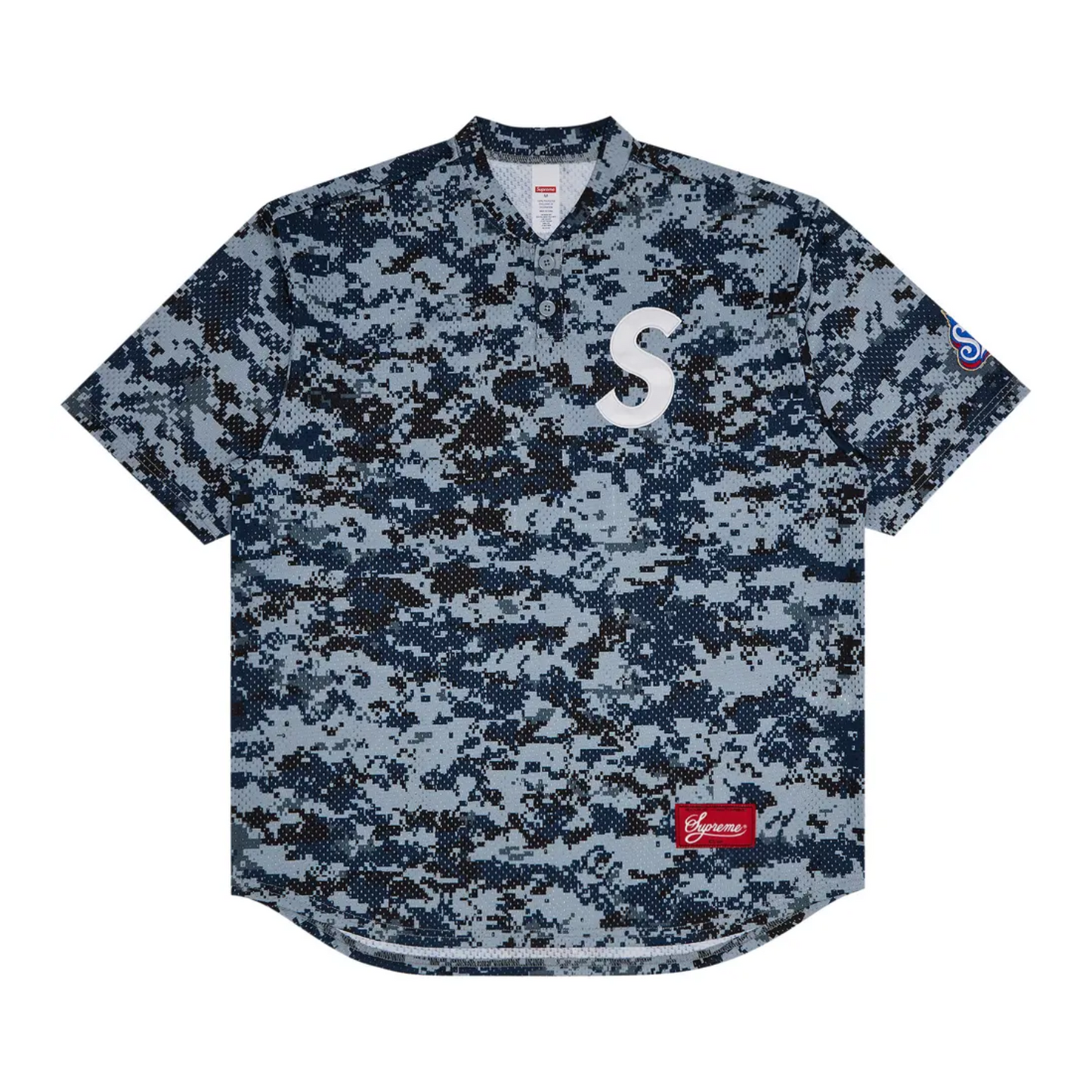 Polera Supreme S Logo Baseball Henley Digi Camo - XL