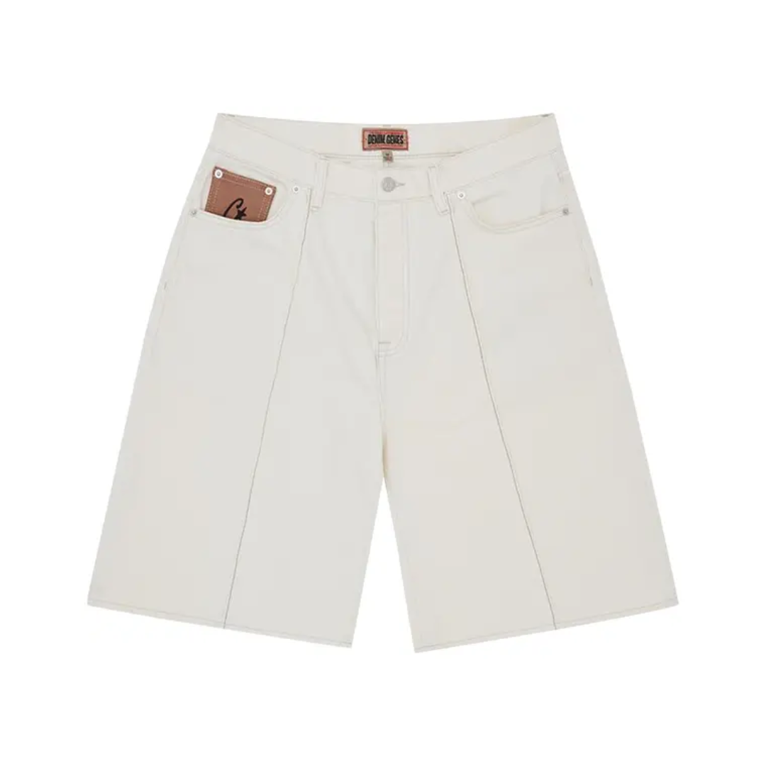 Corteiz C-Star Denim Shorts Natural