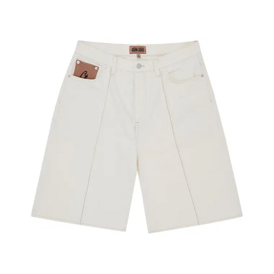 Corteiz C-Star Denim Shorts Natural