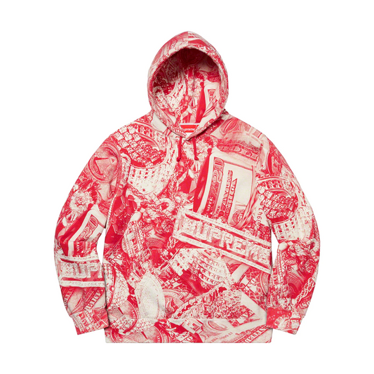 Poleron Supreme Bling Hooded Sweatshirt Red