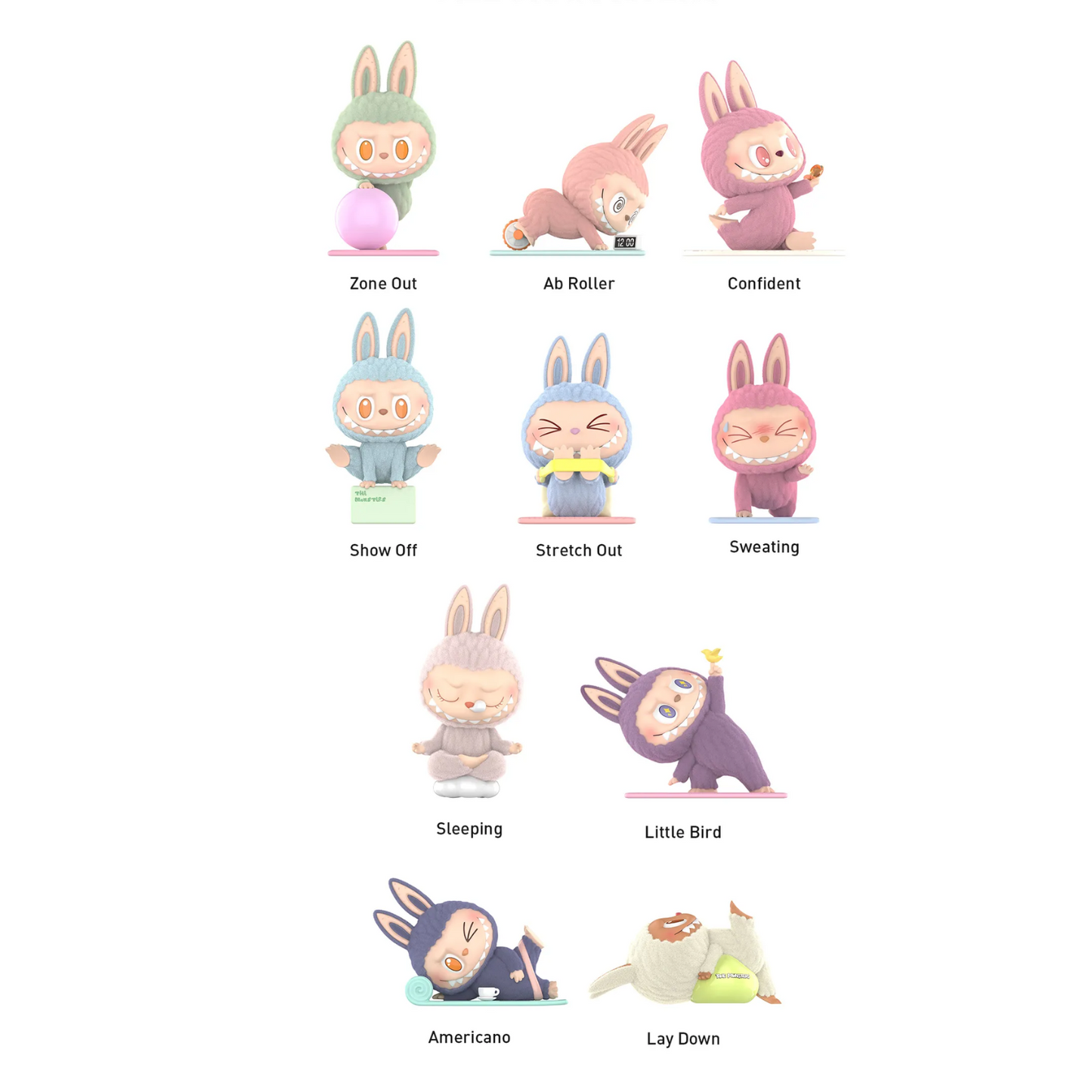 Pop Mart Labubu The Monsters Lazy Yoga Series Single Blind Box