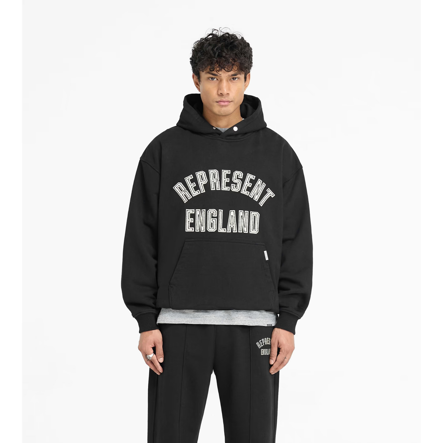 Poleron Represent England Applique Jet Black