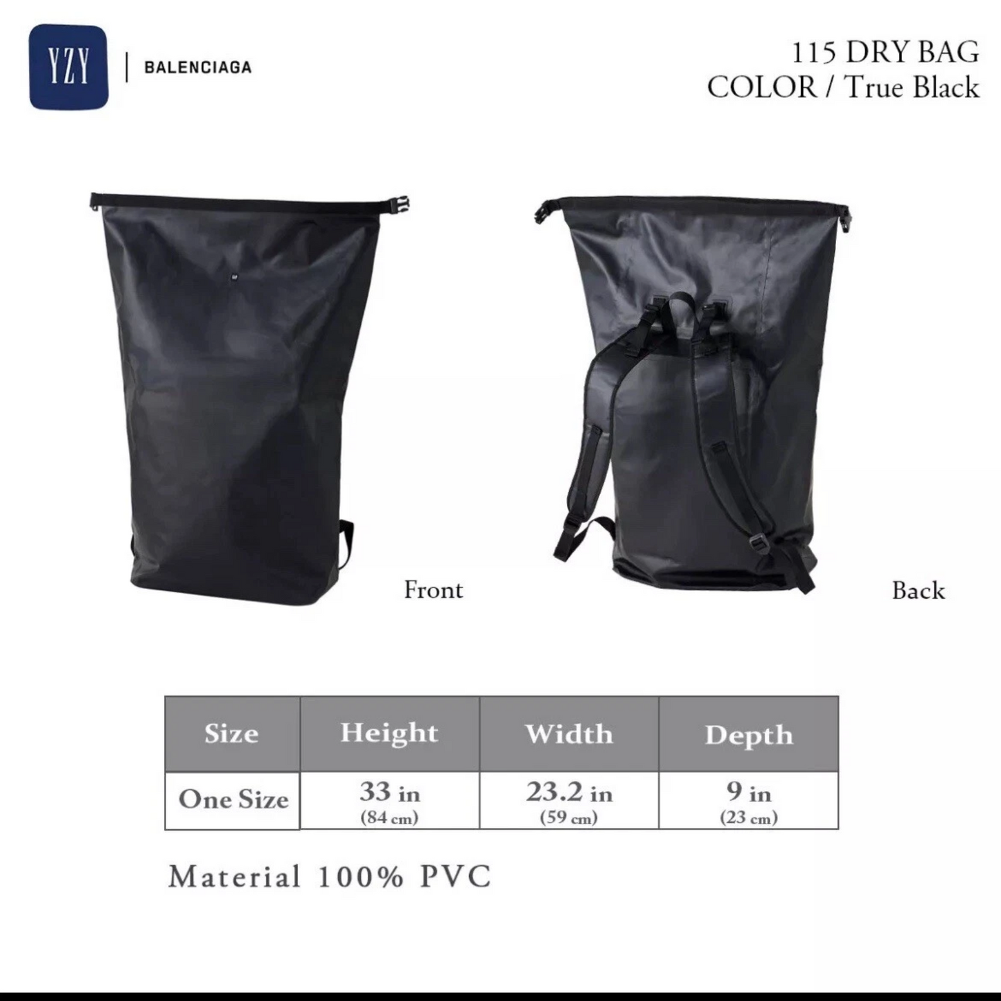 Mochila Yeezy Gap Engineered by Balenciaga Dry Bag