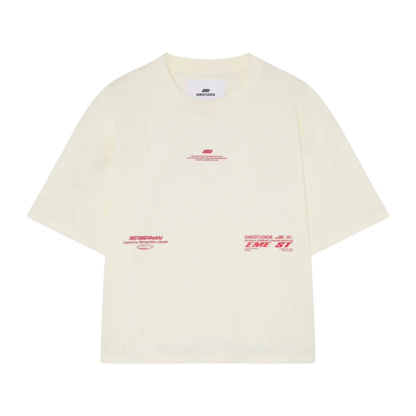 Polera Eme Studios Metropolitan Off Sand Oversized