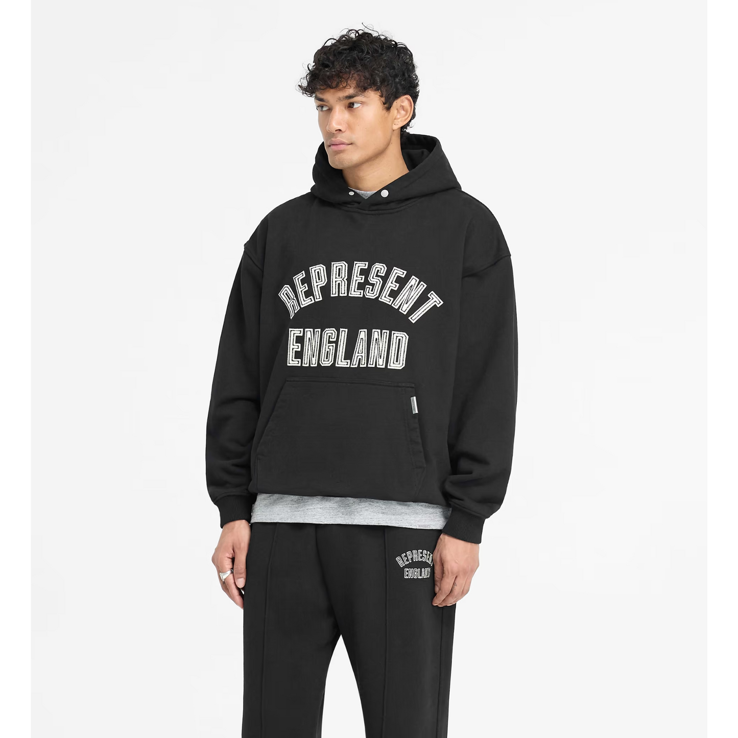 Poleron Represent England Applique Jet Black
