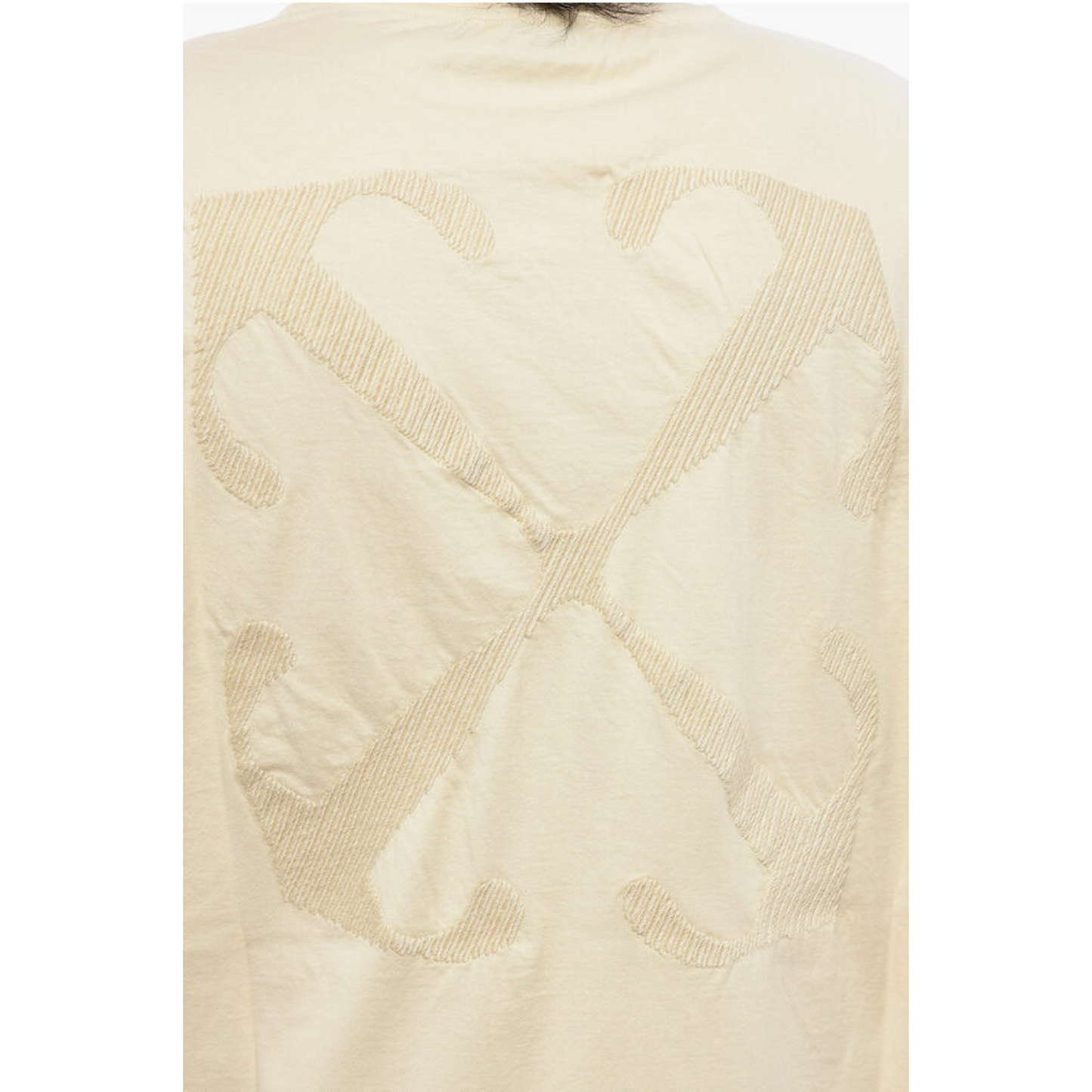 Polera Off-White Arrow Emb Slim S/S Angora White