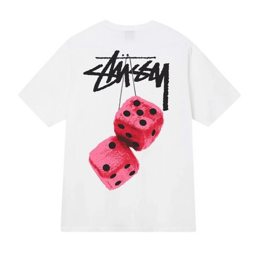 Polera Stussy Fuzzy Dice White