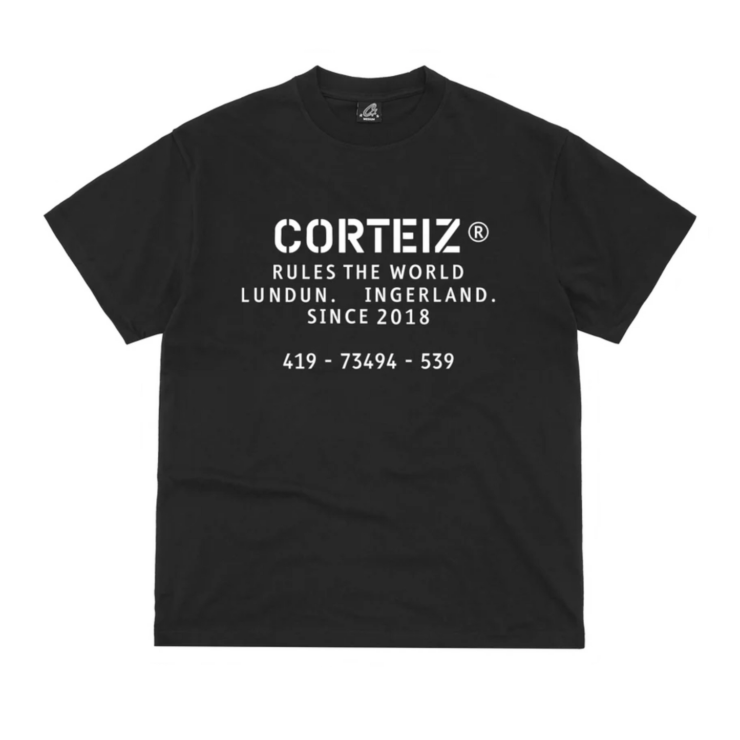 Polera Corteiz OG Stencil Black