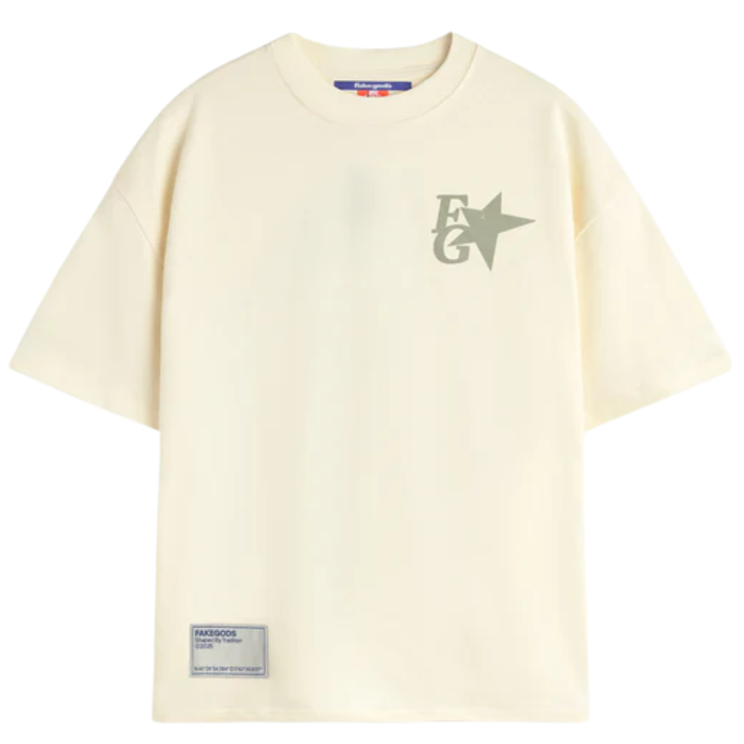 Polera Fake Gods Star Boxy Cream
