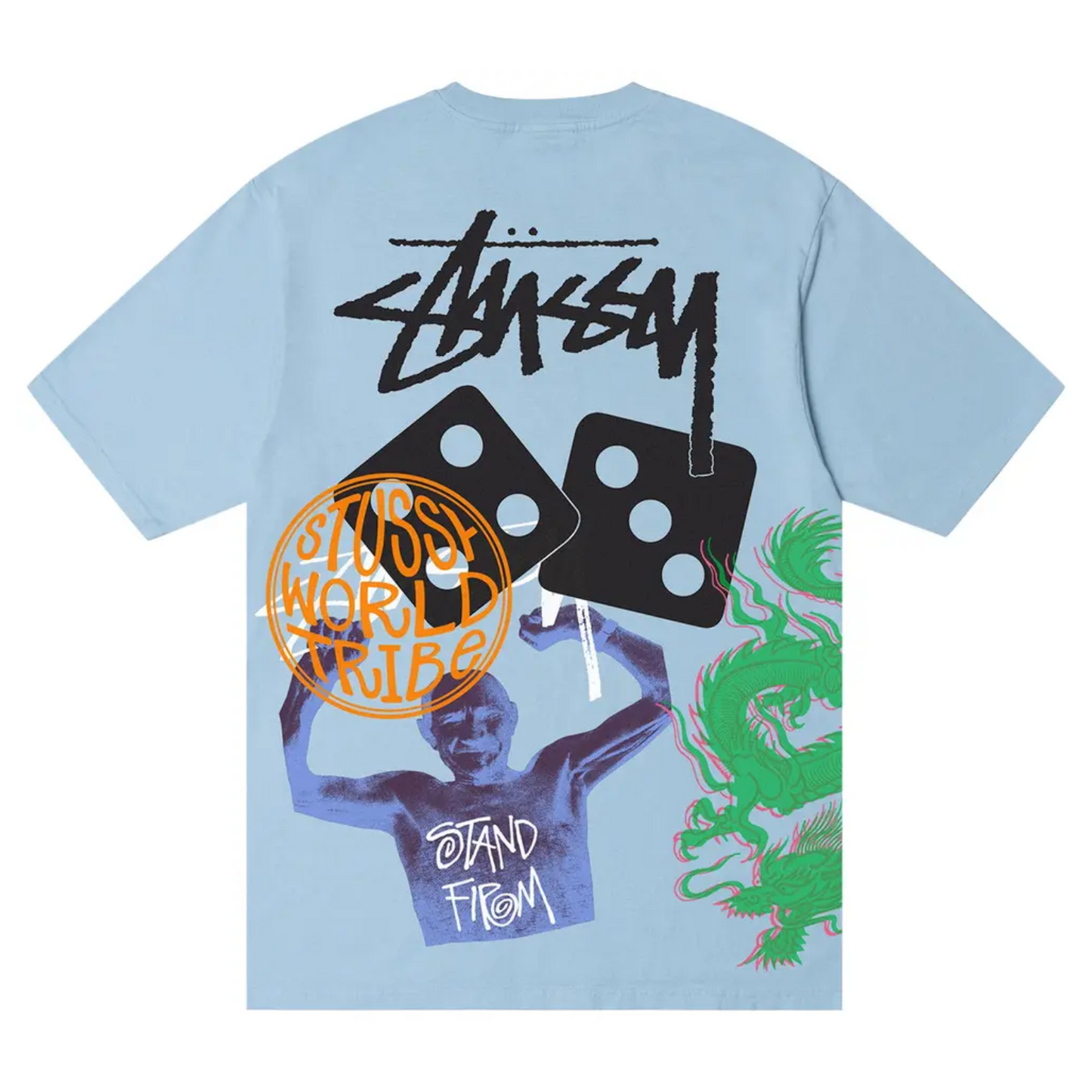 Polera Stussy Strike Pigment Dyed Sky Blue - M