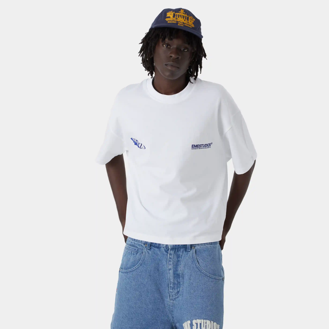 Polera Eme Studios Houndstooh Pearl Oversized