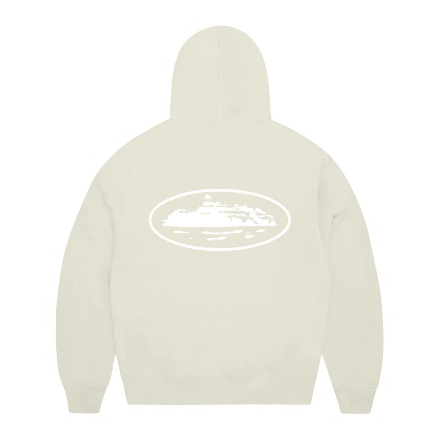 Poleron Corteiz Island Puff Print Zip Off White
