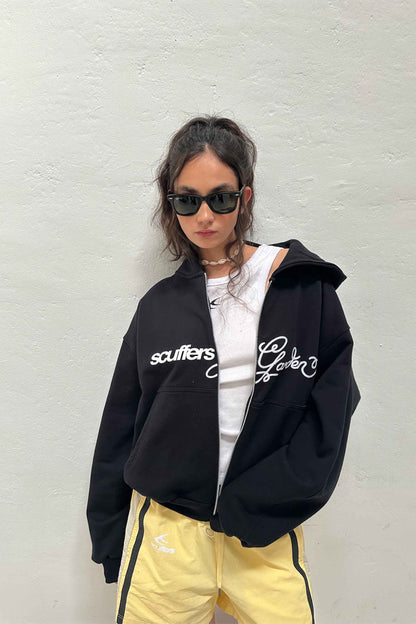 Poleron Scuffers Garden Black Zipper