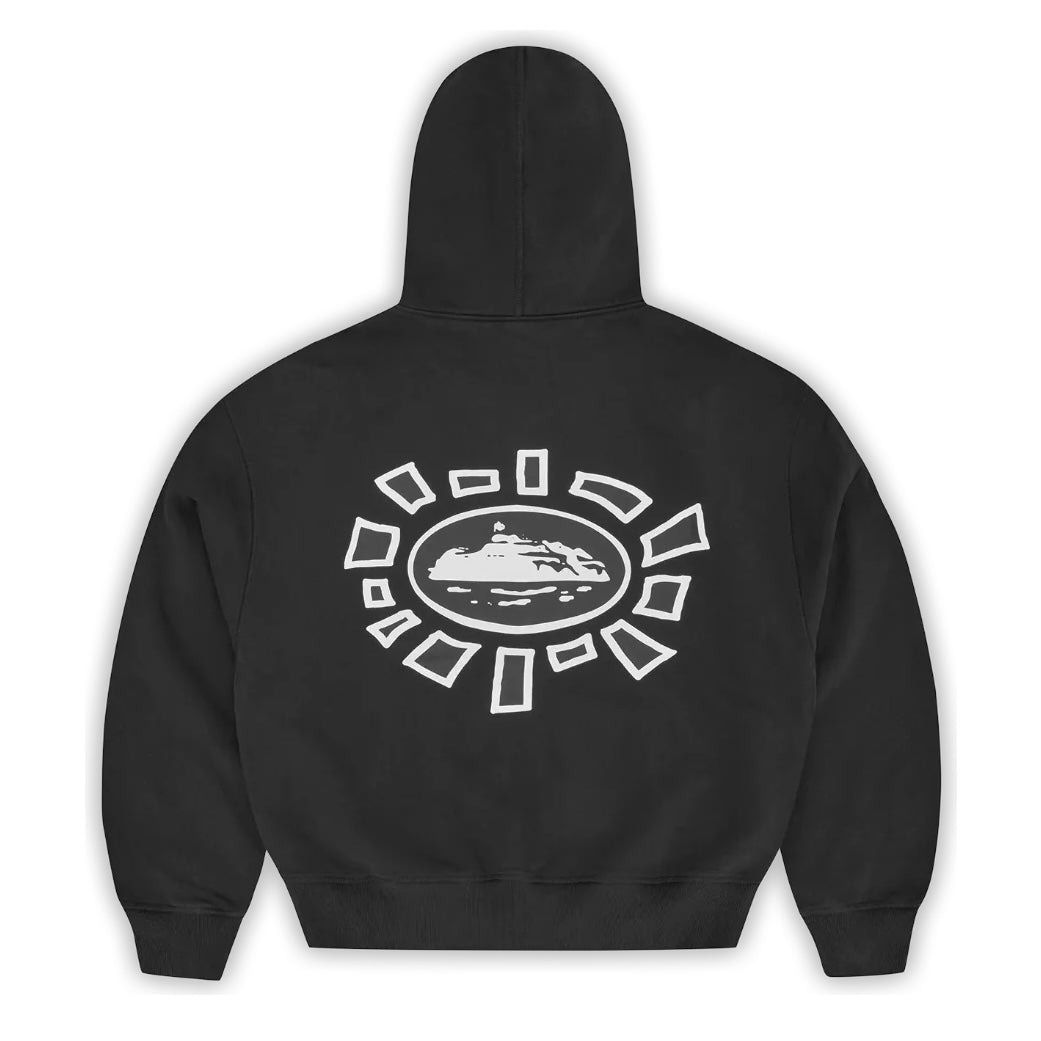 Poleron Corteiz x Always Do What You Should Do Sun Zip Black